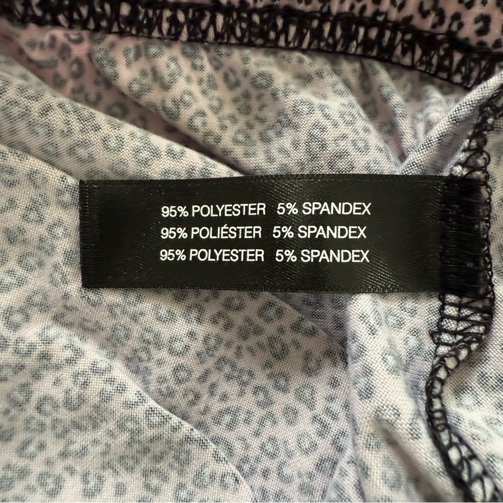 BCBGMaxAzria Pink Black Leopard Elastic Waistband Pajama Lounge Short Medium EUC - Picture 4 of 8